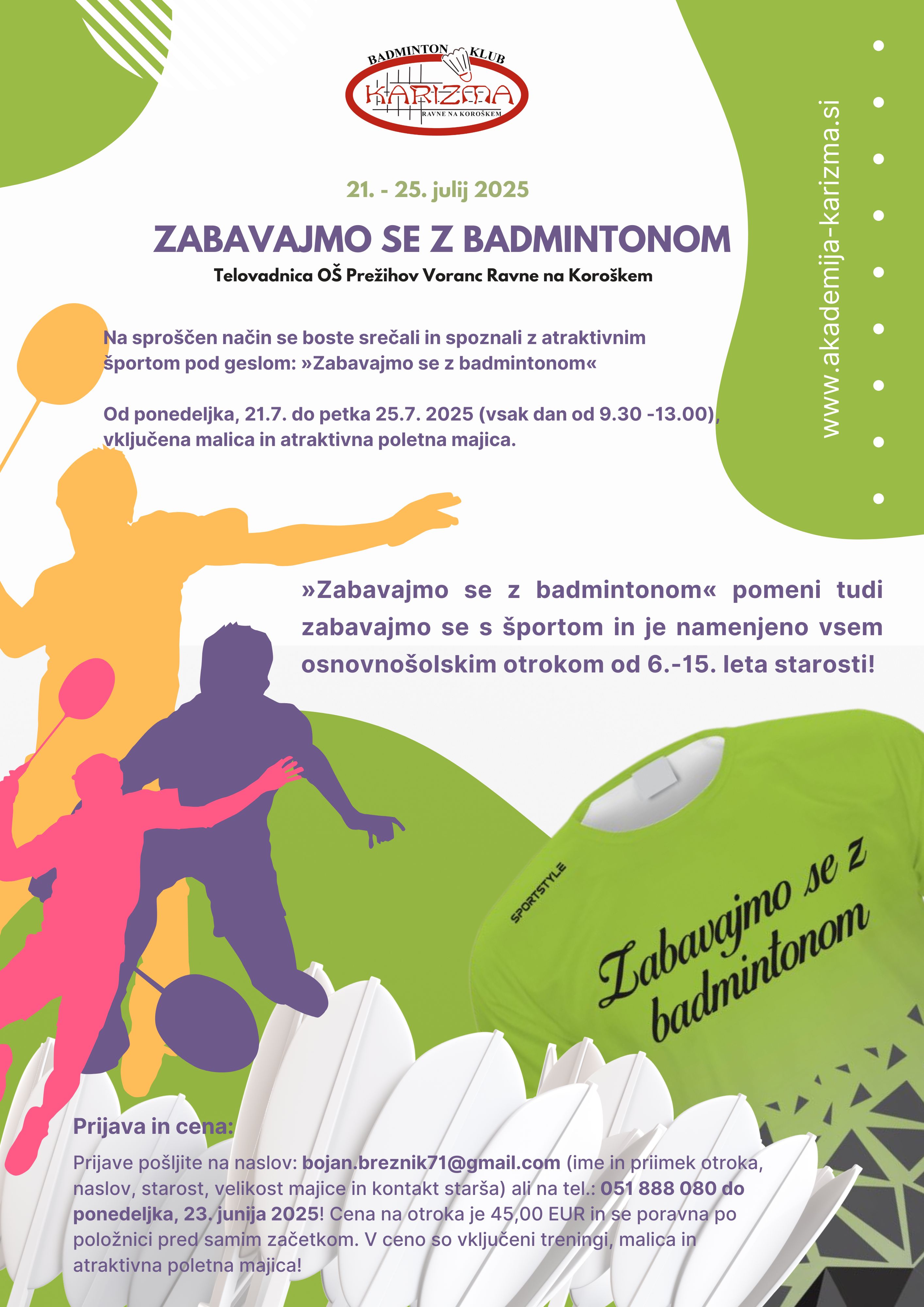 ZABAVAJMO SE Z BADMINTONOM - BK Karizma